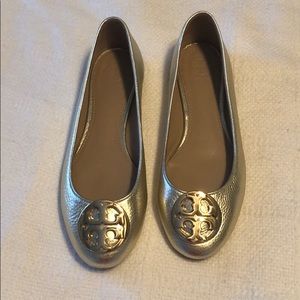 Tory Burch gold flats size 6